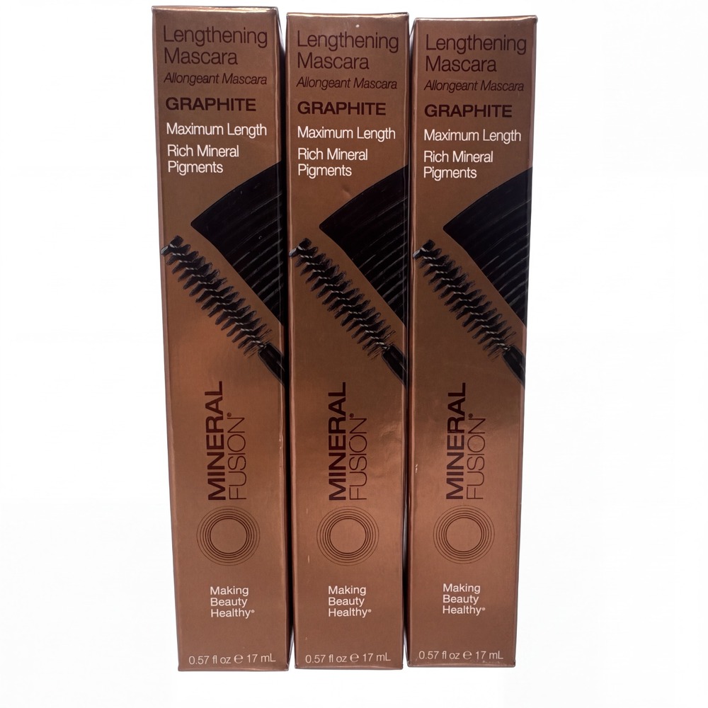 3 Pack Mineral Fusion Lengthening Mascara (New In Box) - Graphite - 0.57fl oz